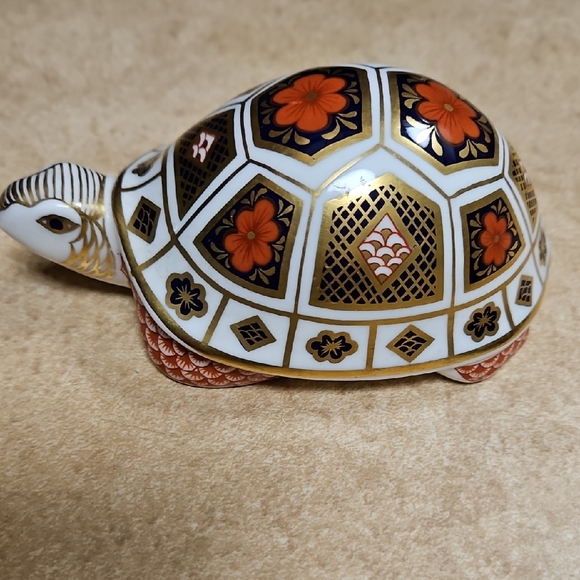Other - Royal Crown Derby Bone China England Turtle Paperweight, Retired